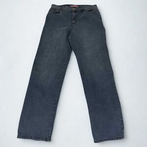 Gloria Vanderbilt Jeans Womens 12L Straight Stretch Blue Denim Minimalist Casual